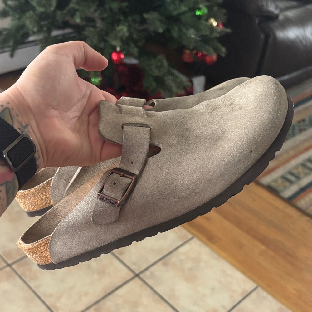 Birkenstock Taupe Suede Women's Shoes
